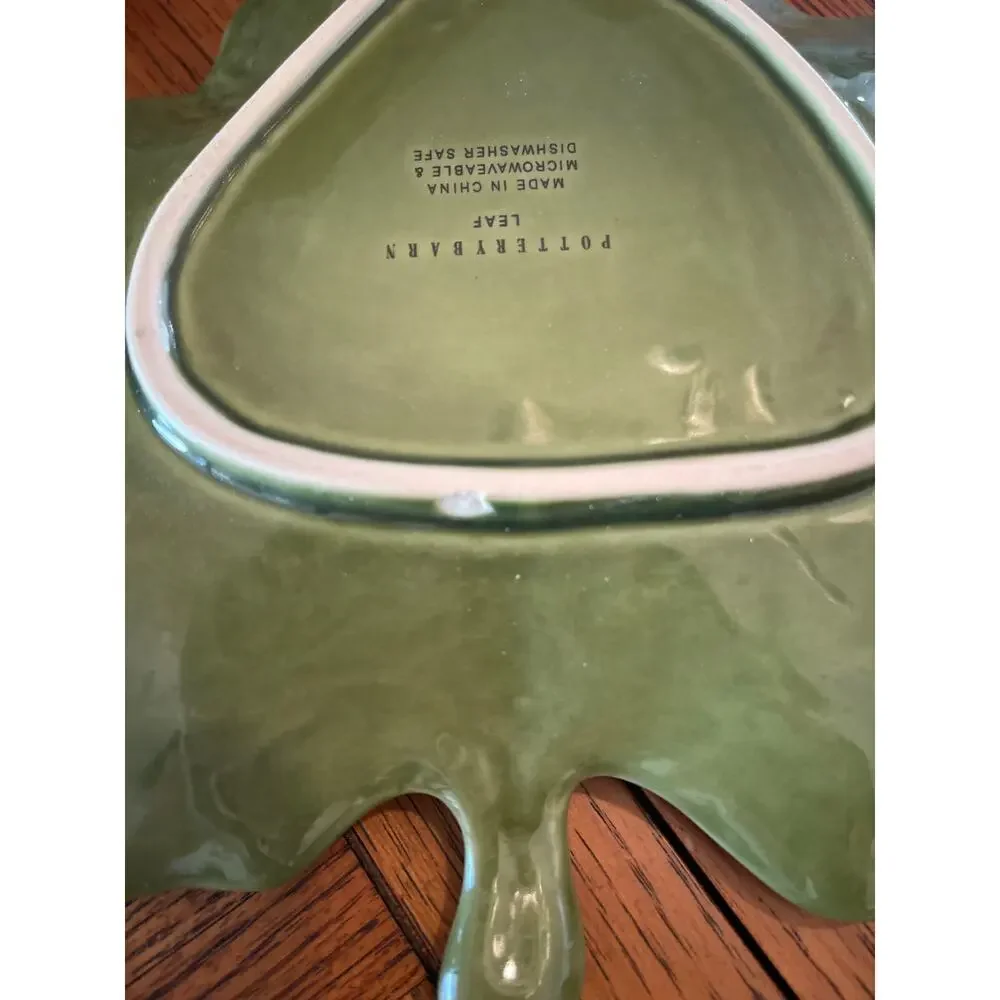 Pottery Barn leaf small plates set of 4